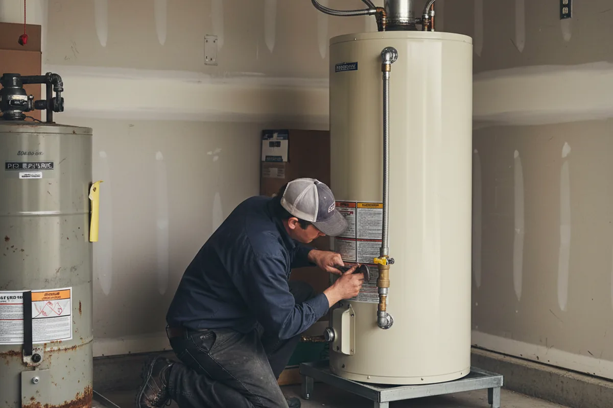 Water heater and shutoff valve replacement in Prospect